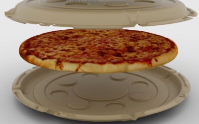 Caixa de Pizza BMG: Redonda, Simples e Reciclável